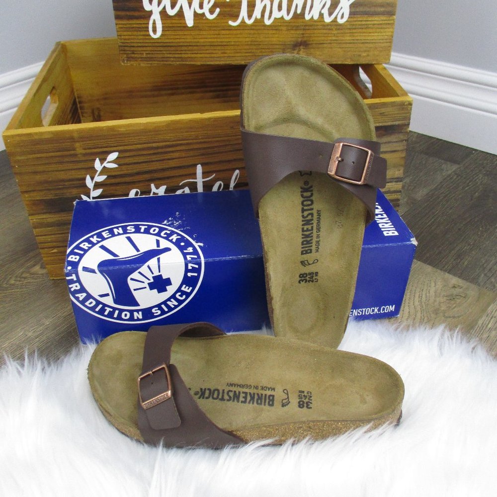 🆕 Birkenstock Madrid brown leather sandals 38